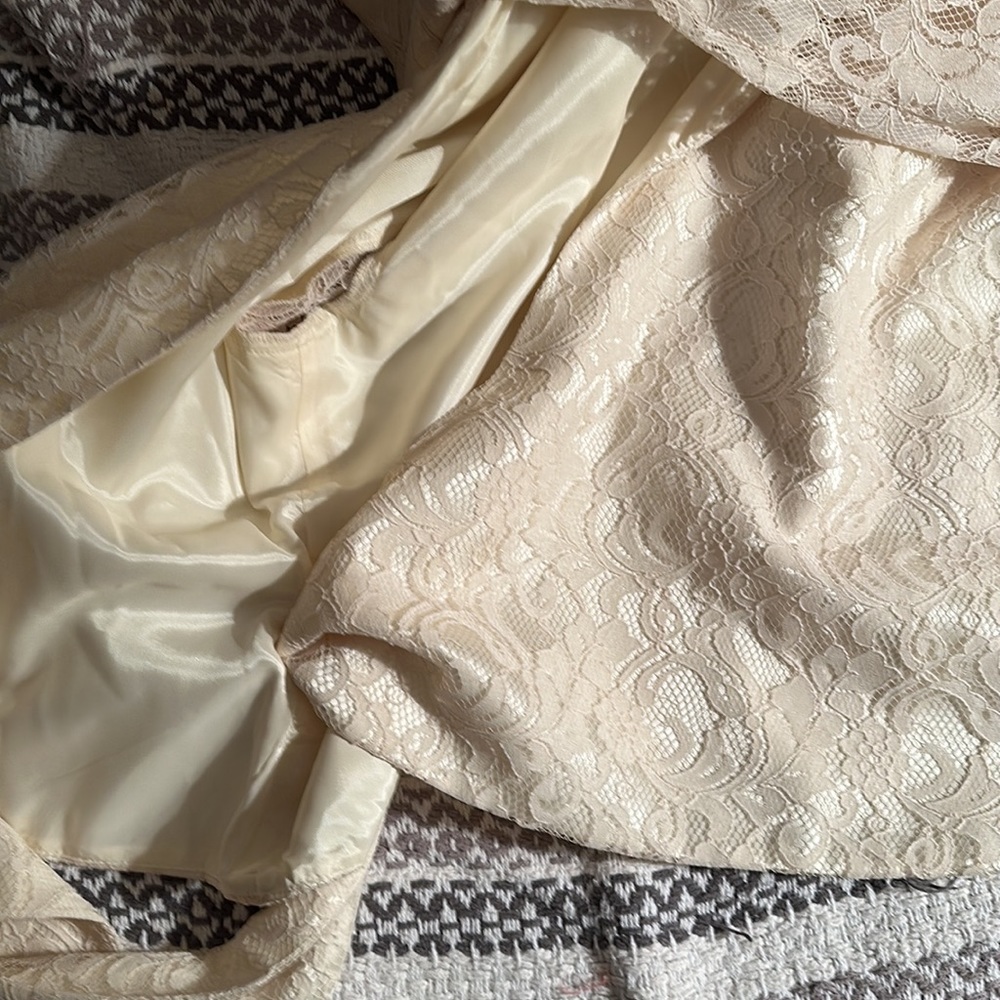 Spenser Jeremy wrap lace shirt 12 ivory occasion wedding - Picture 4 of 4